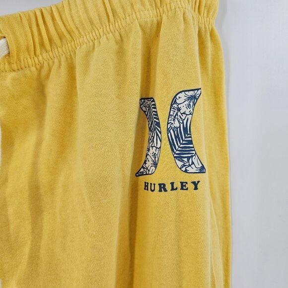 Hurley sweats pants xl yellow comfy lounge gym workout - Picture 3 of 4